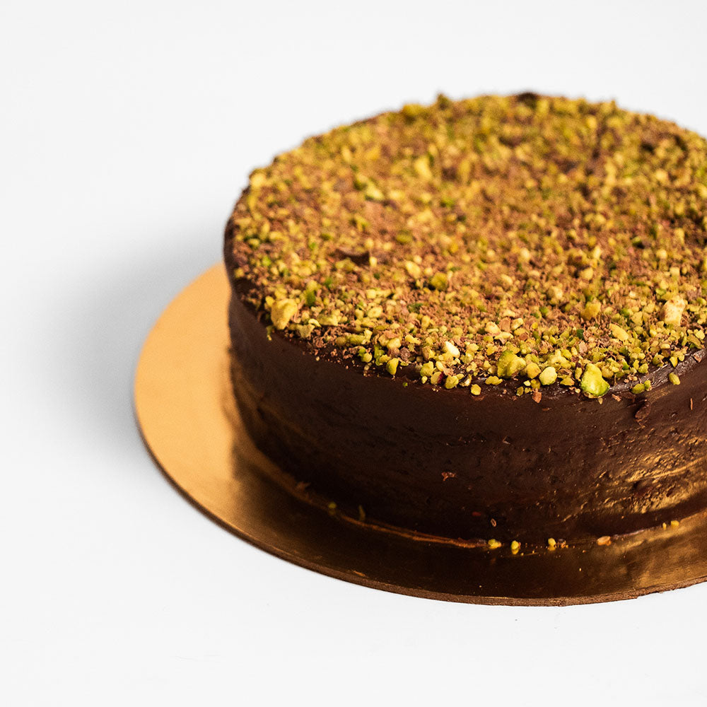 Raspberry Chocolate & Pistachio Cake
