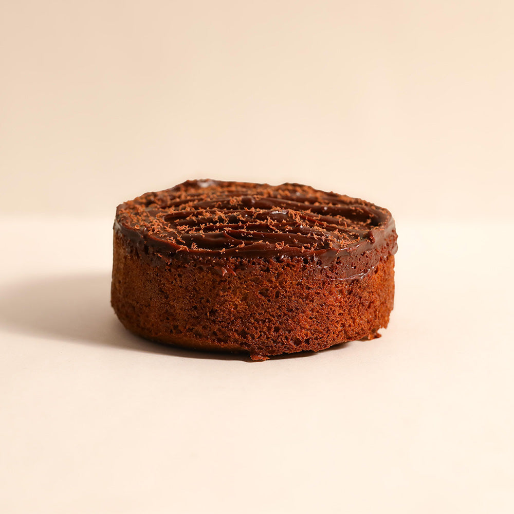 Double Chocolate Whiskey Ganache Almond Cake